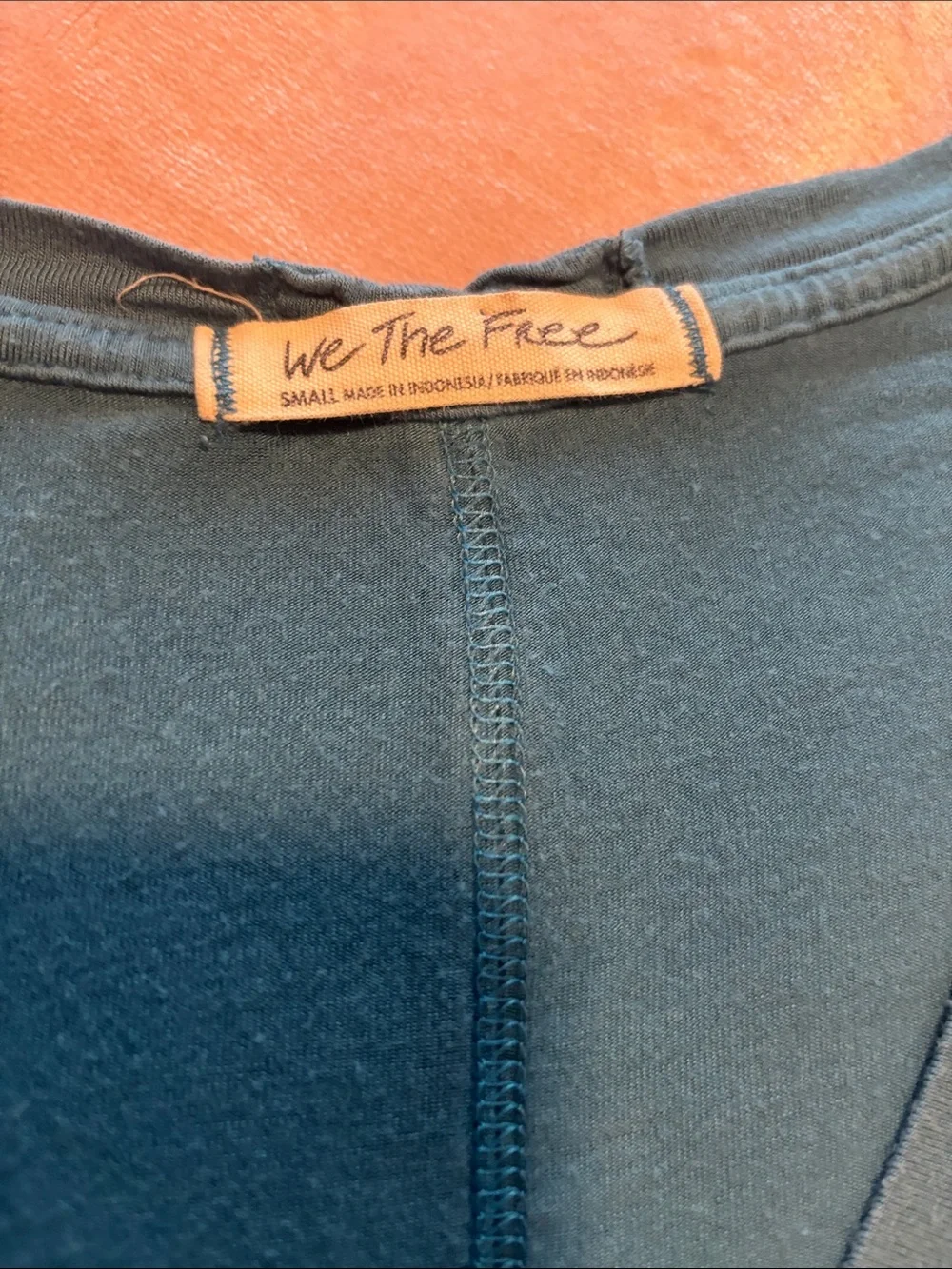 Free People Teal V-Neck Tank Top